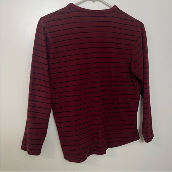 ZARA KIDS BIG BOYS SIZE 11-12 HENLEY EVERYDAY LONG SLEEVE RED STRIPES - Picture 4 of 5